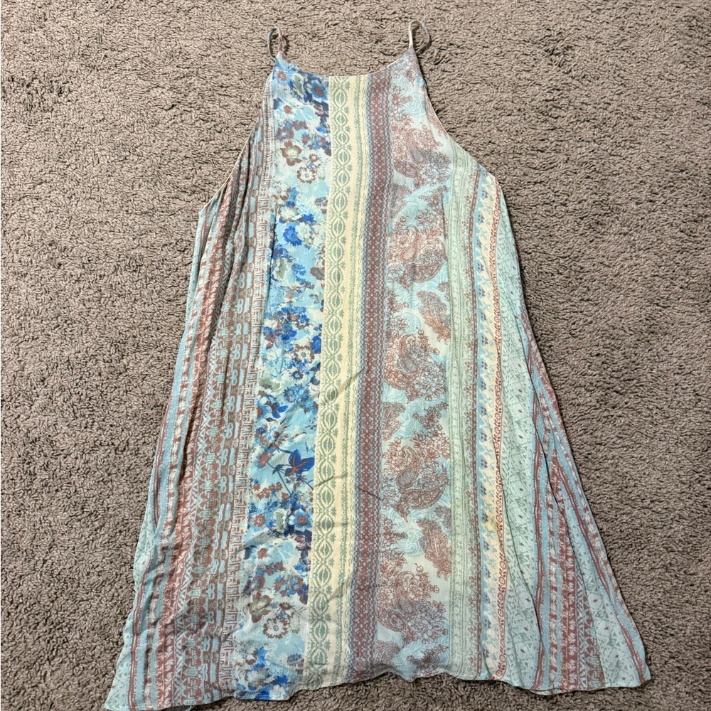 Final Touch Multicolor Floral Midi Dress Small